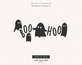 Boo Hoo Scares Digital Vector Graphic for Halloween [SVG, PNG, JPEG]