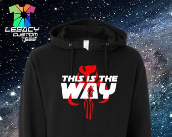 Sudadera unisex de peso medio con capucha de Star Wars Mandalorian (This Is The Way/Red Skull)