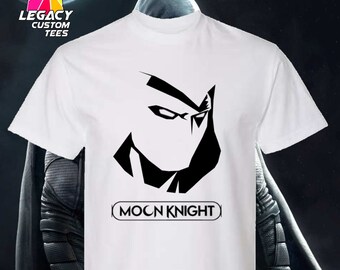 T-shirt da ragazzo MoonKnight bianca in cotone pesante da 6 once.