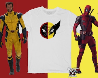 Marvel-ous Duo: Deadpool & Wolverine White Tee - Unisex Cotton Shirt