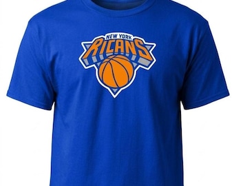 New York Ricans Basketball-Shirt, Knicks Colors Basketball-T-Shirt, puertoricanisches Erbe, Unisex-Grafik-T-Shirt, 5,3 Unzen aus 100% Baumwolle