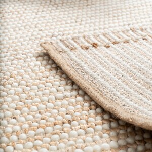 Bumpy Wool Rug The Indoor Store - Hand Woven Jute Chunky Wool Rug, Ivory/off-white ...