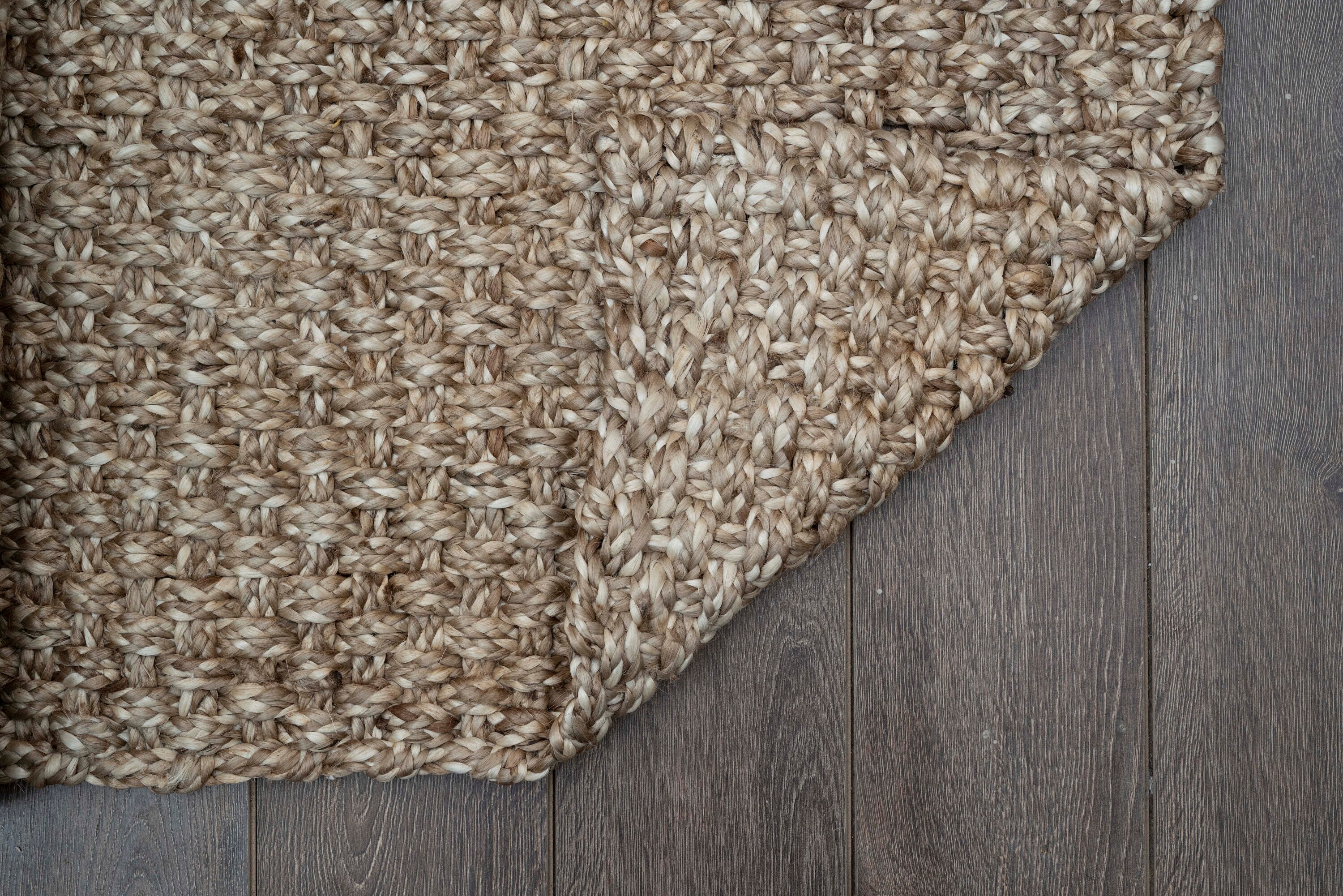 The Indoor Store Hand Twisted Jute Rope Rug Dark Natural Etsy