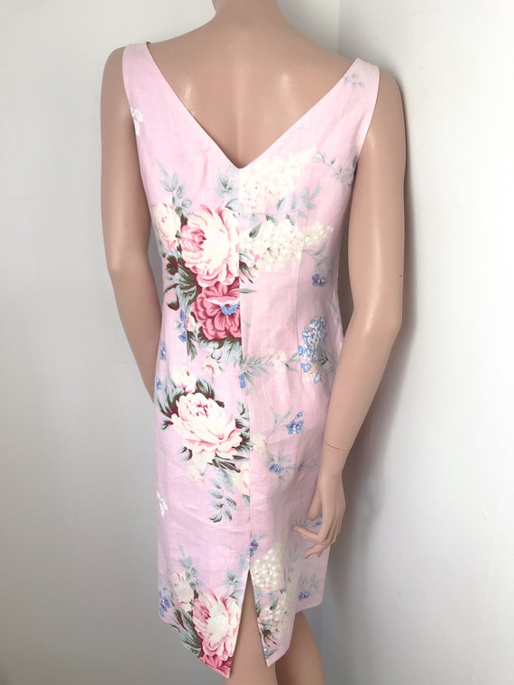Renato Nucci Floral Linen Pink Dress Blazer Set /… - image 9