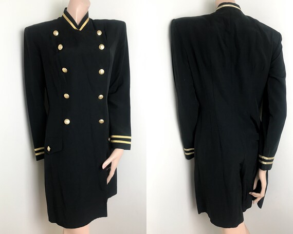 Joseph Ribkoff Vintage Skort Dress / Gold Buttons