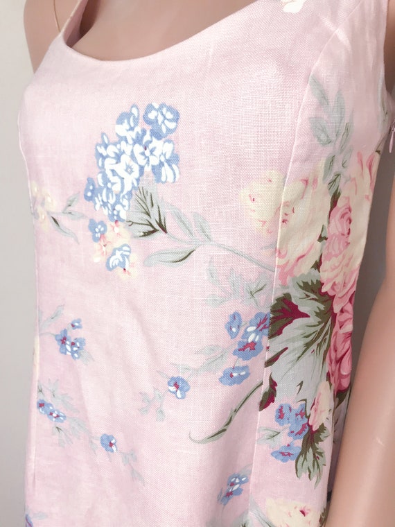Renato Nucci Floral Linen Pink Dress Blazer Set /… - image 6