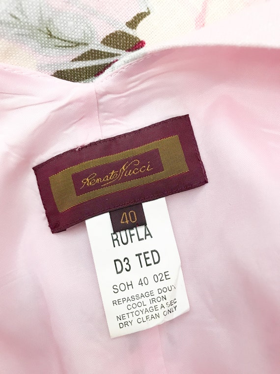 Renato Nucci Floral Linen Pink Dress Blazer Set /… - image 10