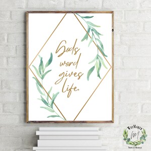 Gods word gives Life - Digital Print