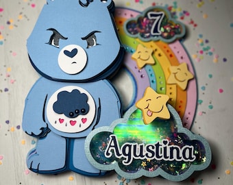 Care Bears Caketopper, Care Bears party decor, Care Bears party supplies, care bear birthday