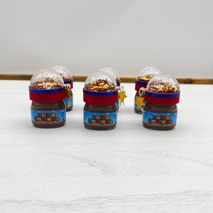 Super mario bros Nutella Jar, super mario bros party decor, super mario bros birthday party, super mario bros party supplies
