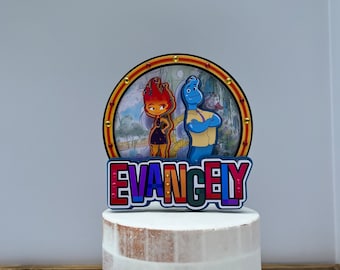 Elemental Caketopper, elemental party decor, elemental birthday party, elemental party supplies