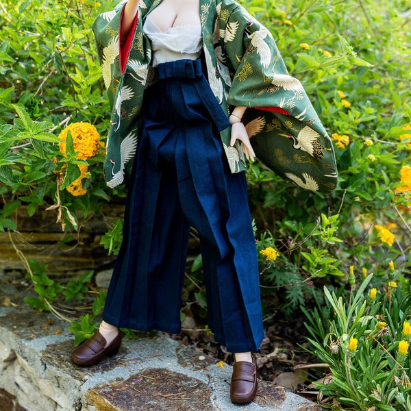 Pantalon hakama de style japonais pour poupée intelligente, dollfie dream, BJD 1/3