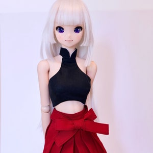 Halterneck crop top for smartdoll, dollfie dream, BJD 1/3