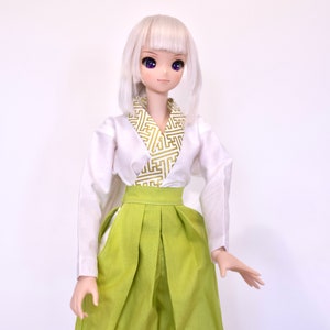 Japanese style top - Keikogi for smartdoll, dollfie dream, BJD 1/3