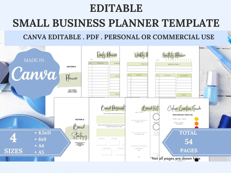 TRENDING NOW Business Planner Templates Editable Canva Etsy
