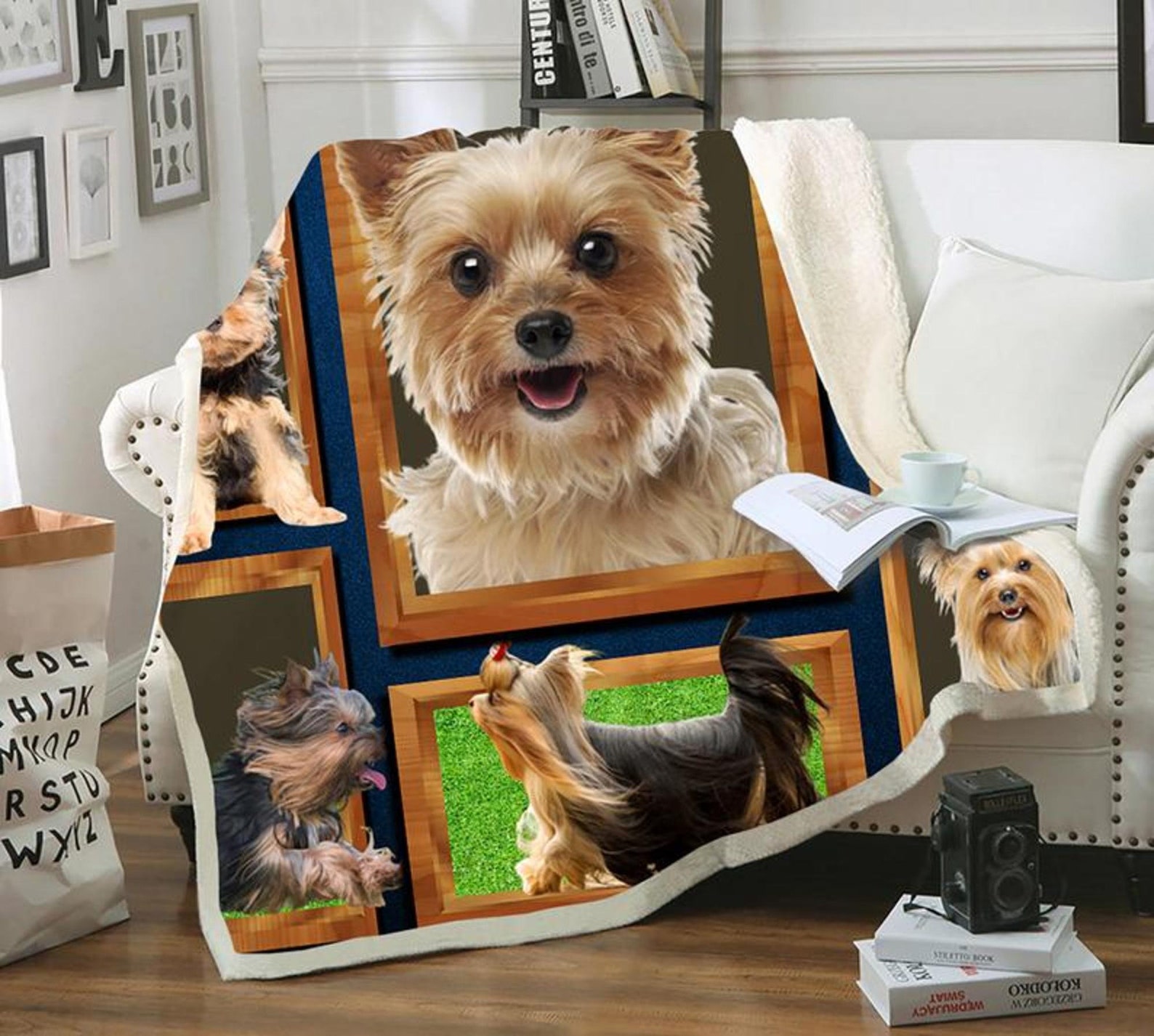 Yorkshire Terrier fleece blanket Yorkie dog fleece blanket Etsy