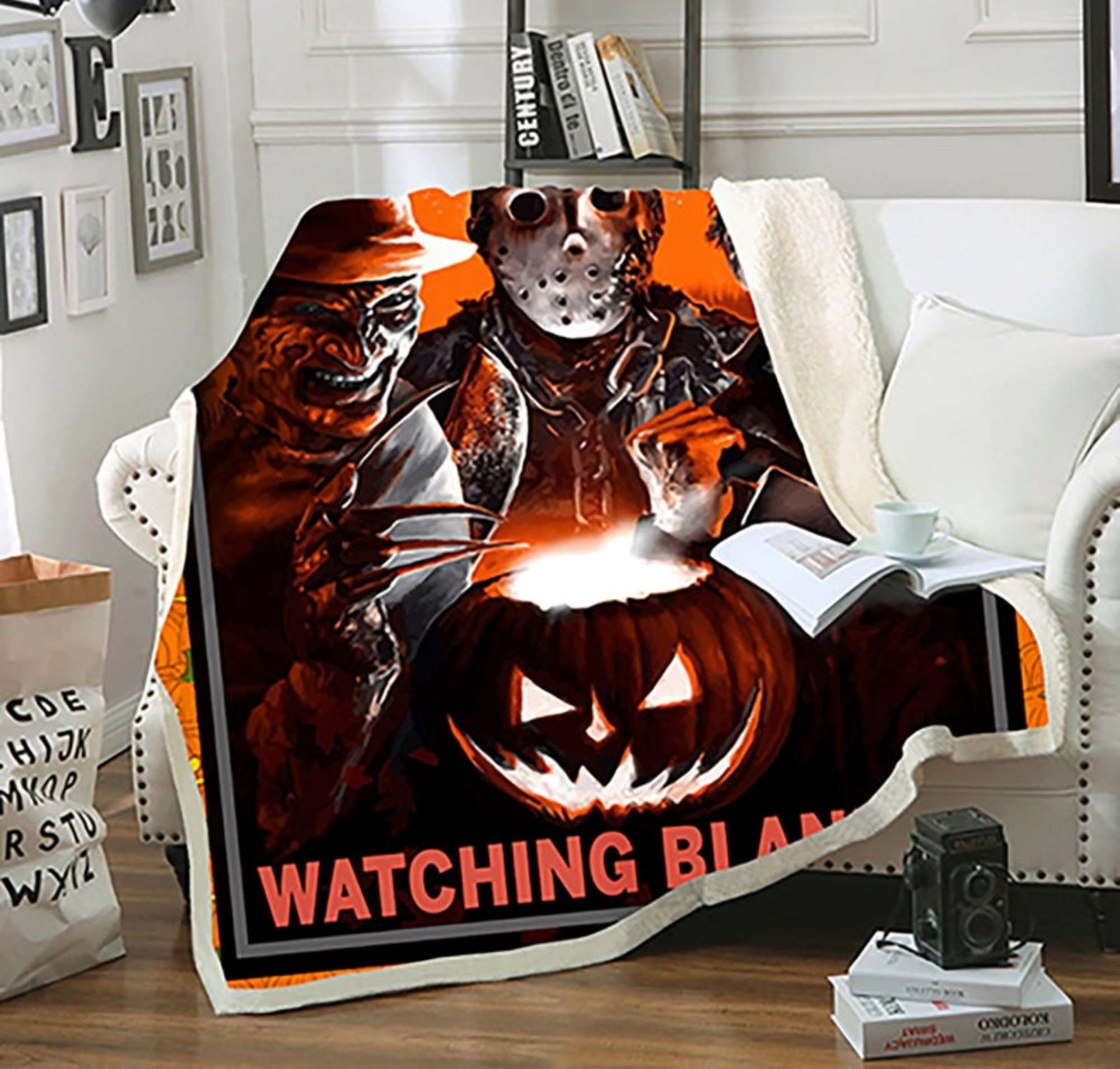 This is my horror movie watching fleece blanket horror movie Etsy