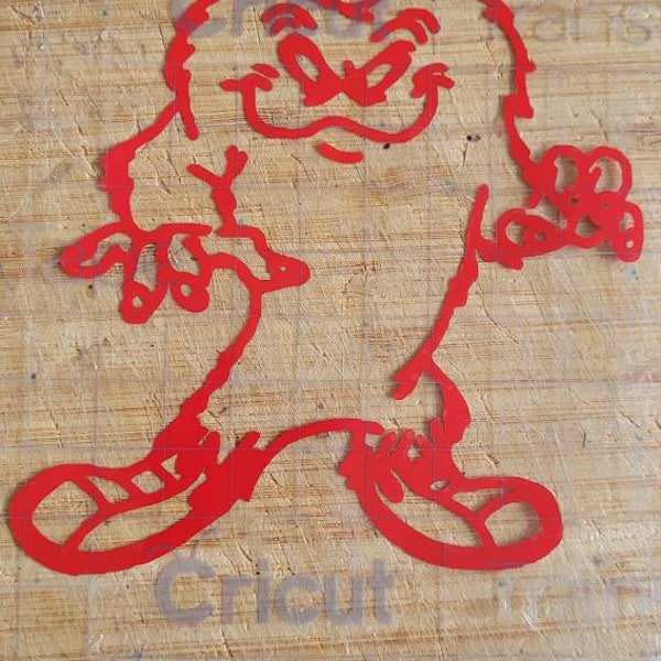 5" Gossamer Decal, red monster