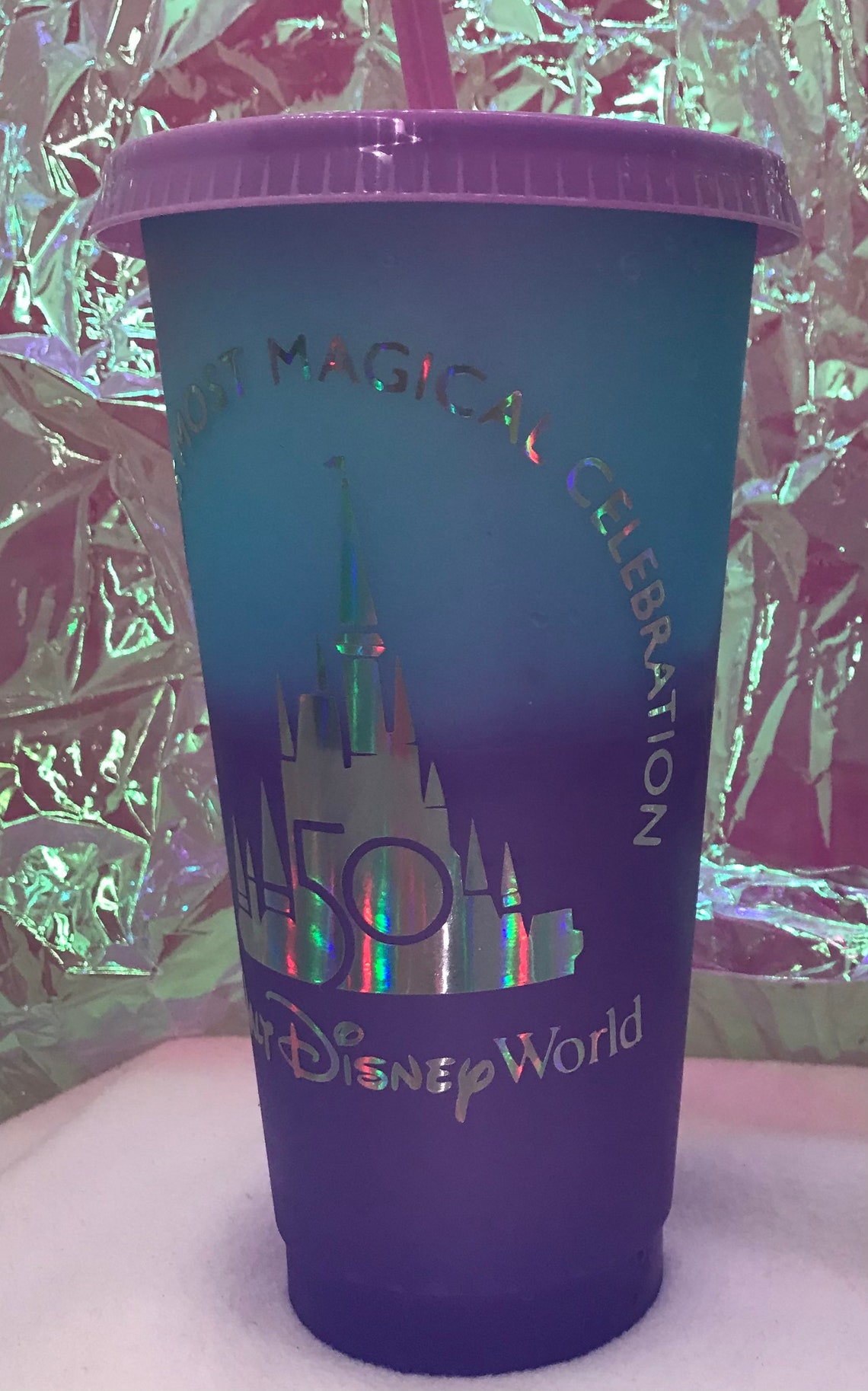Walt Disney World 50th Anniversary Color Changing Tumbler