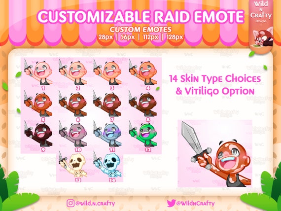 Customizable Raid Emote For Twitch Etsy