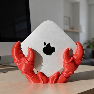Mac Mini M4 Stand OpenClaw Inspired – 3D Printed Lobster Claw Holder | Apple Desktop Dock