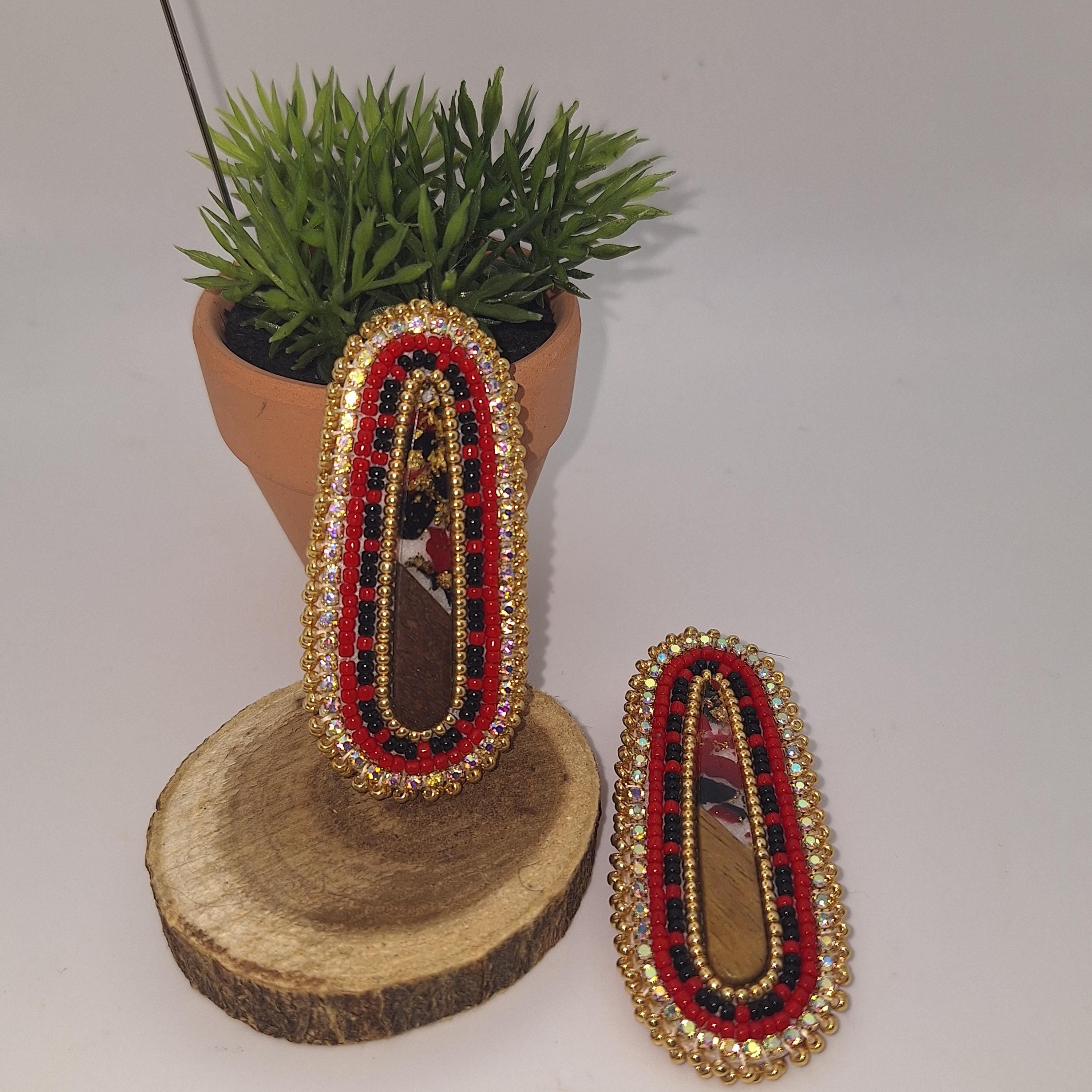 native beaded pow wow earrings