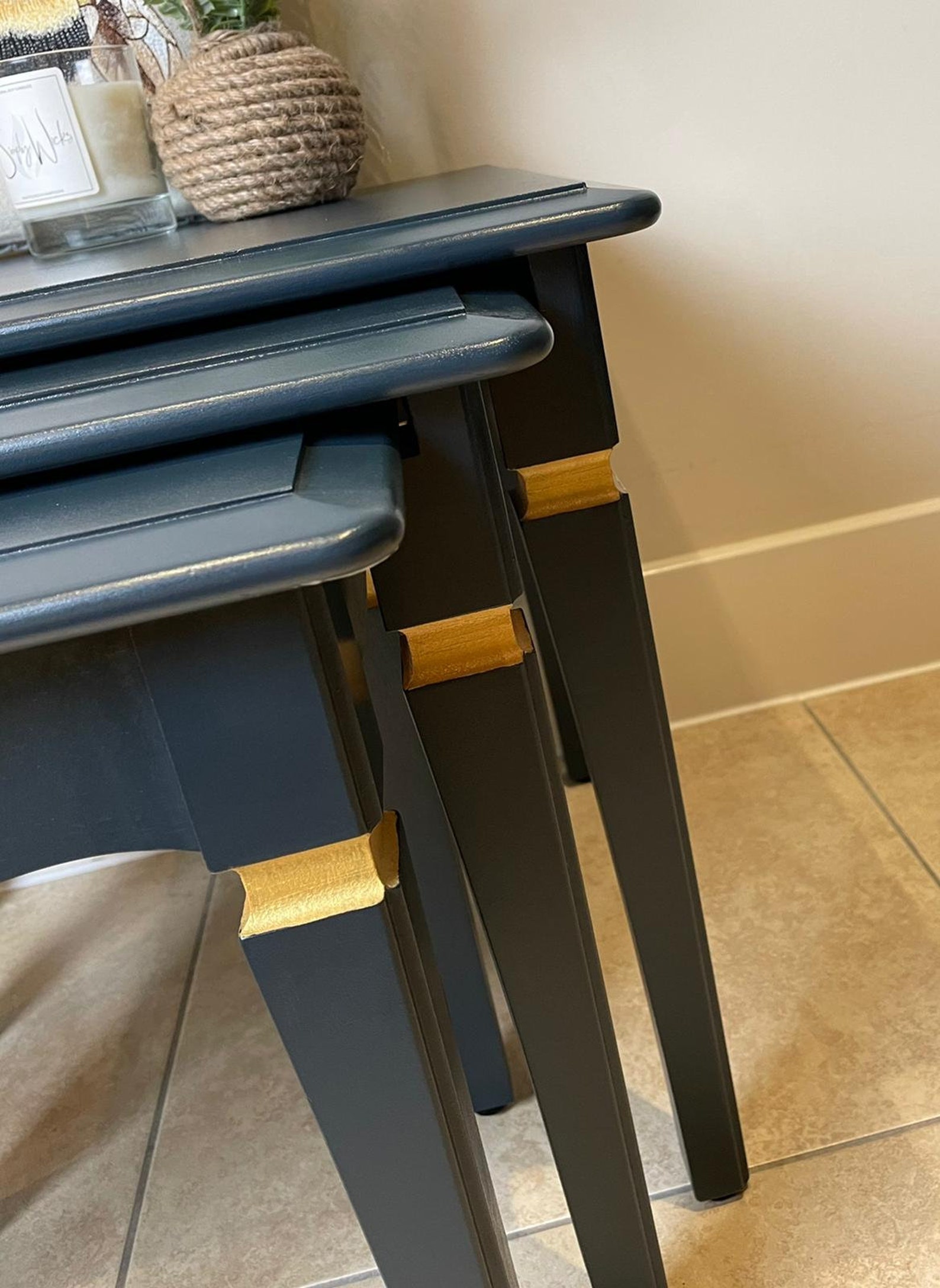 Stag Minstrel Nest of 3 Tables Refurbished in Annabelle Duke Etsy