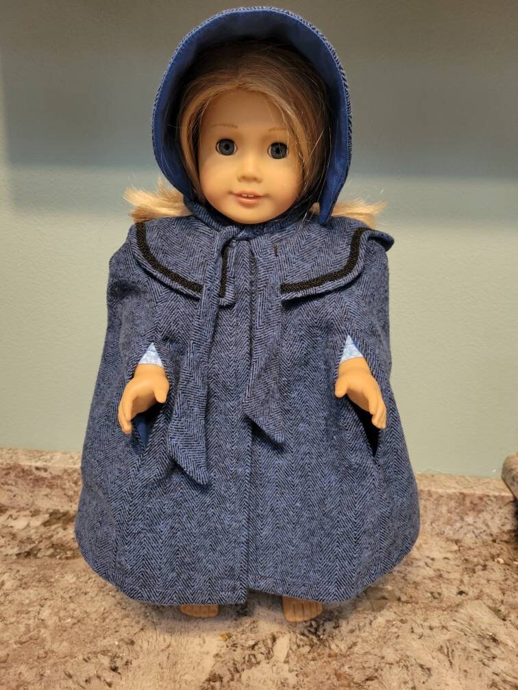 ヴィンテージ ローラ プレーリー スタイルの裏地付き冬用ケープと