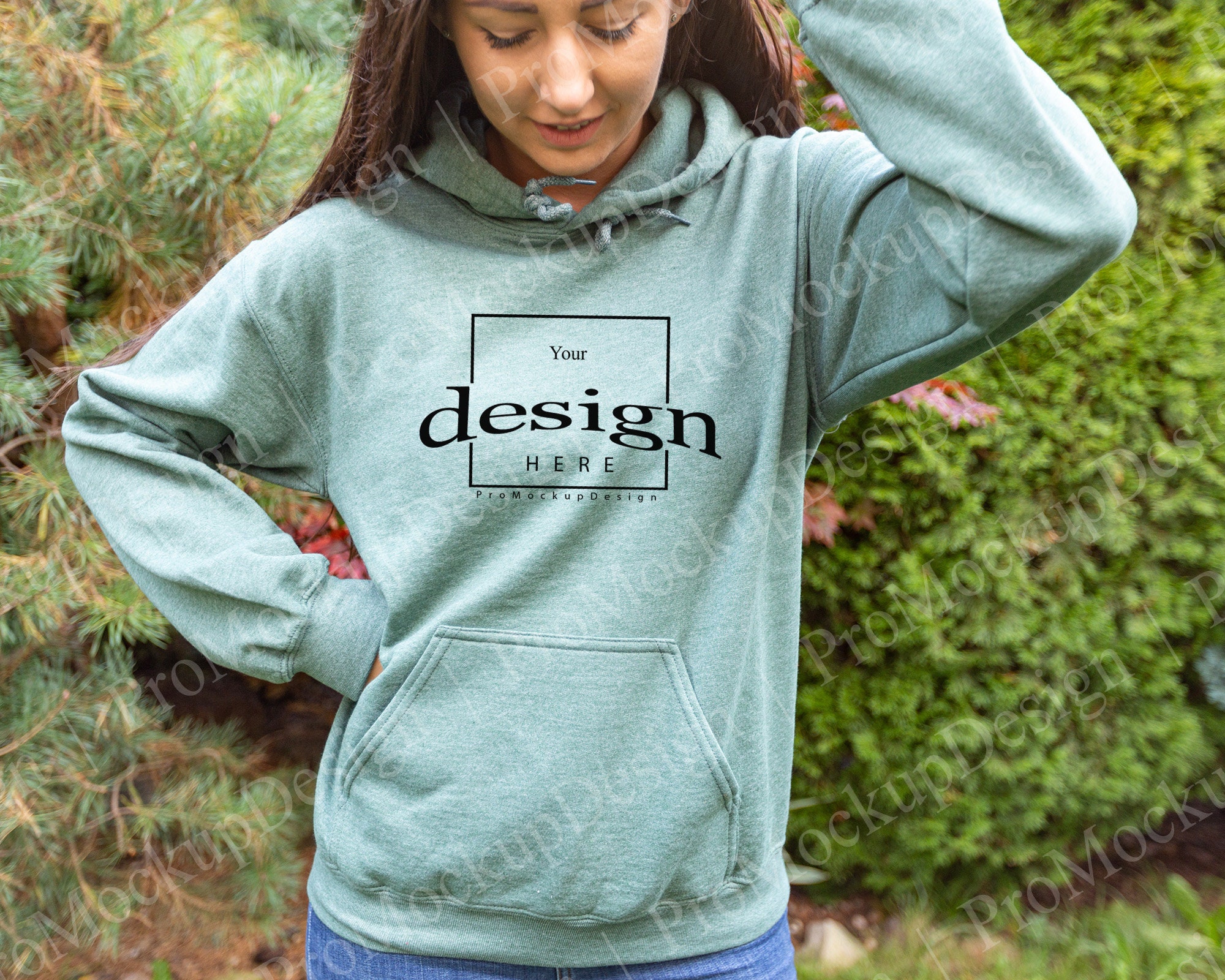 gildan heather sport dark green sweatshirt