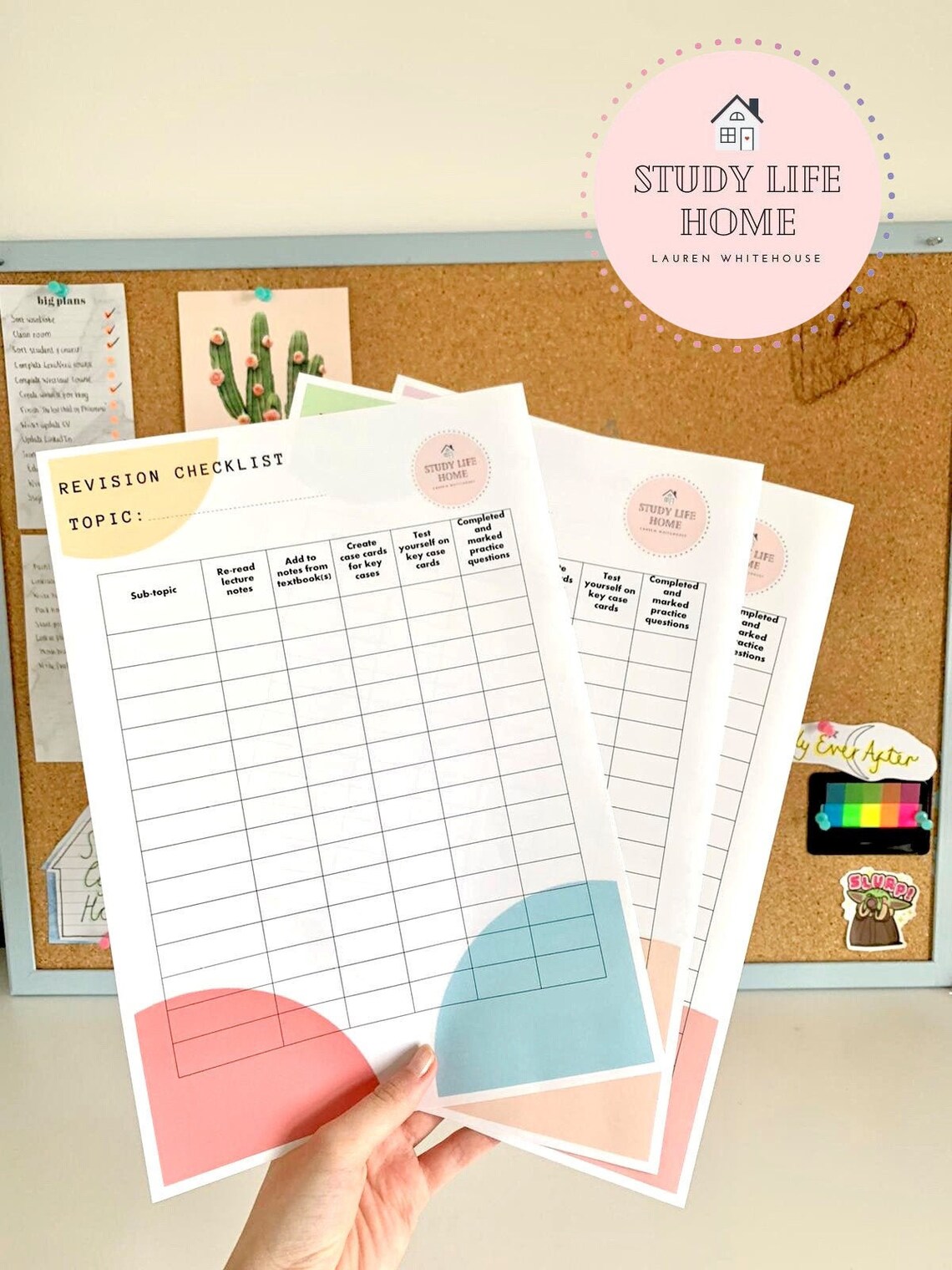 Revision Checklist PDF Study Planner Poster or Folder - Etsy