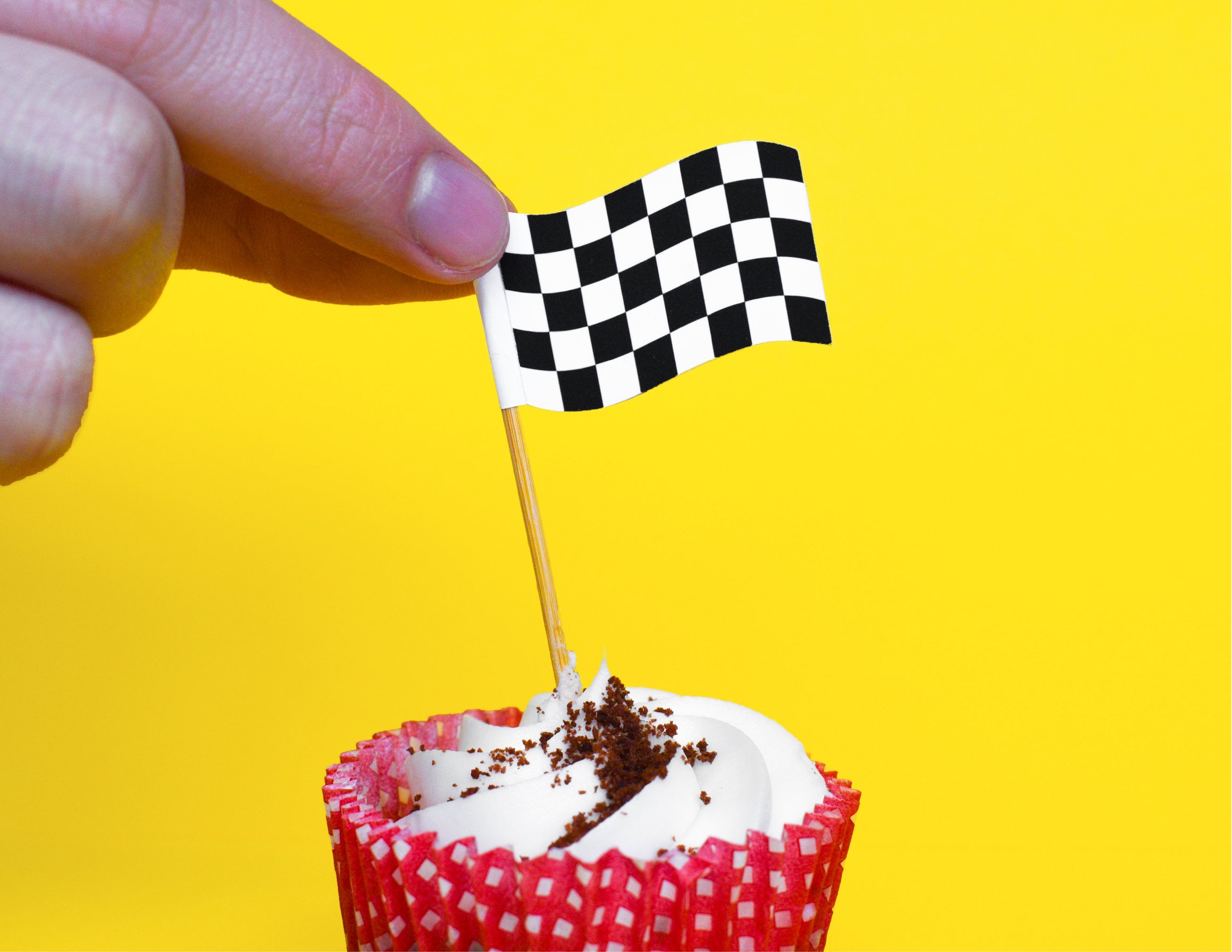 Race Flag Cupcake Toppers Race Car Party Decorations Etsy
