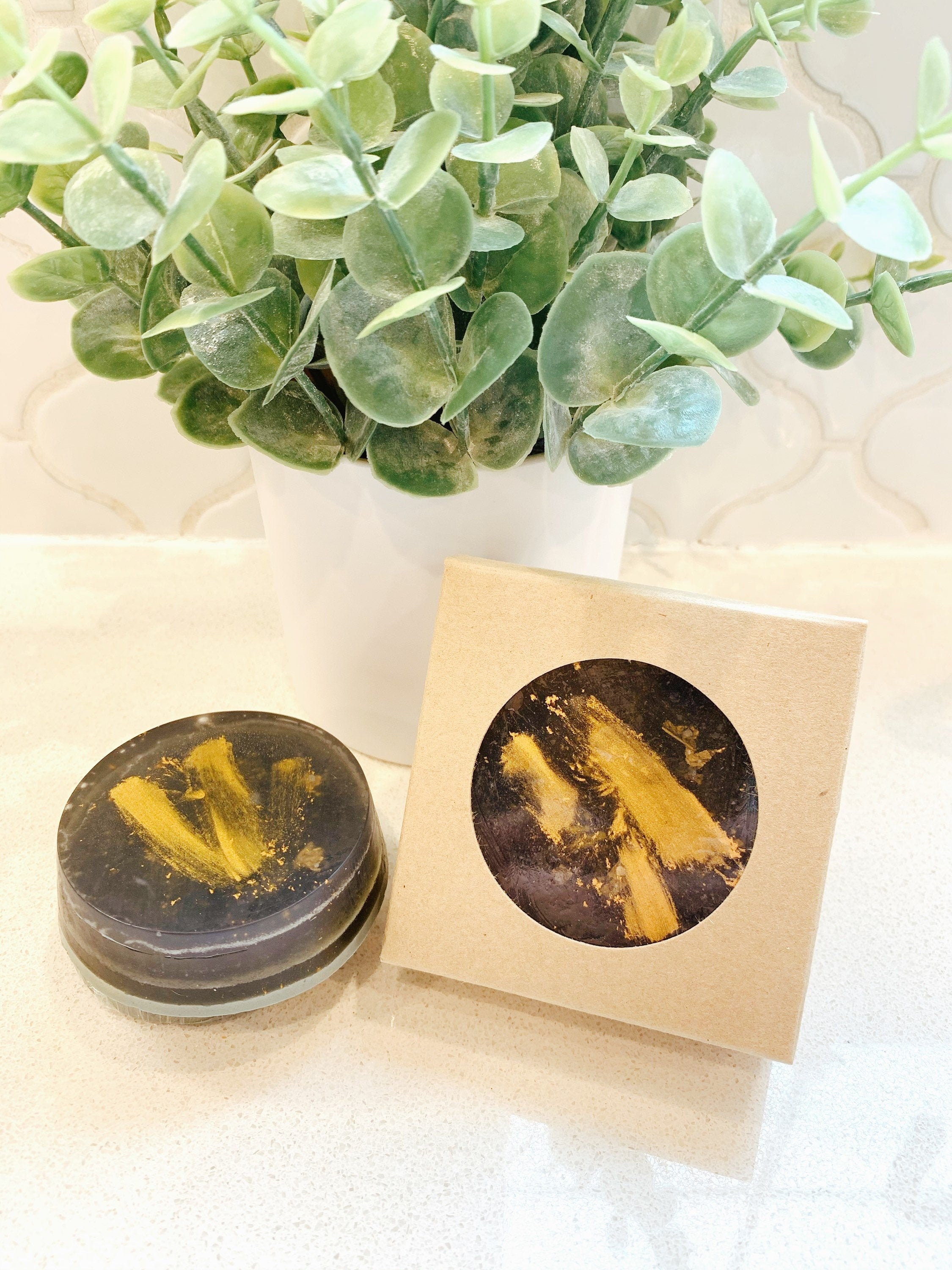 Black and Gold Luxury Handmade Soap Gold Flakes English Etsy
