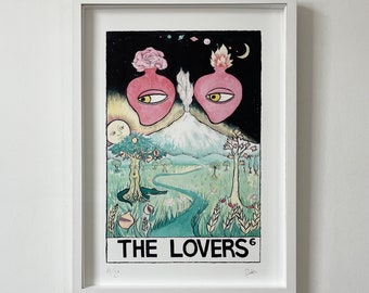 The Lovers tarot poster