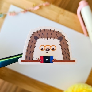 Sticker mignon de jeu de hérisson | Sticker animal mignon | autocollant de journal | Papeterie mignonne | autocollant découpé | Sticker Hérisson
