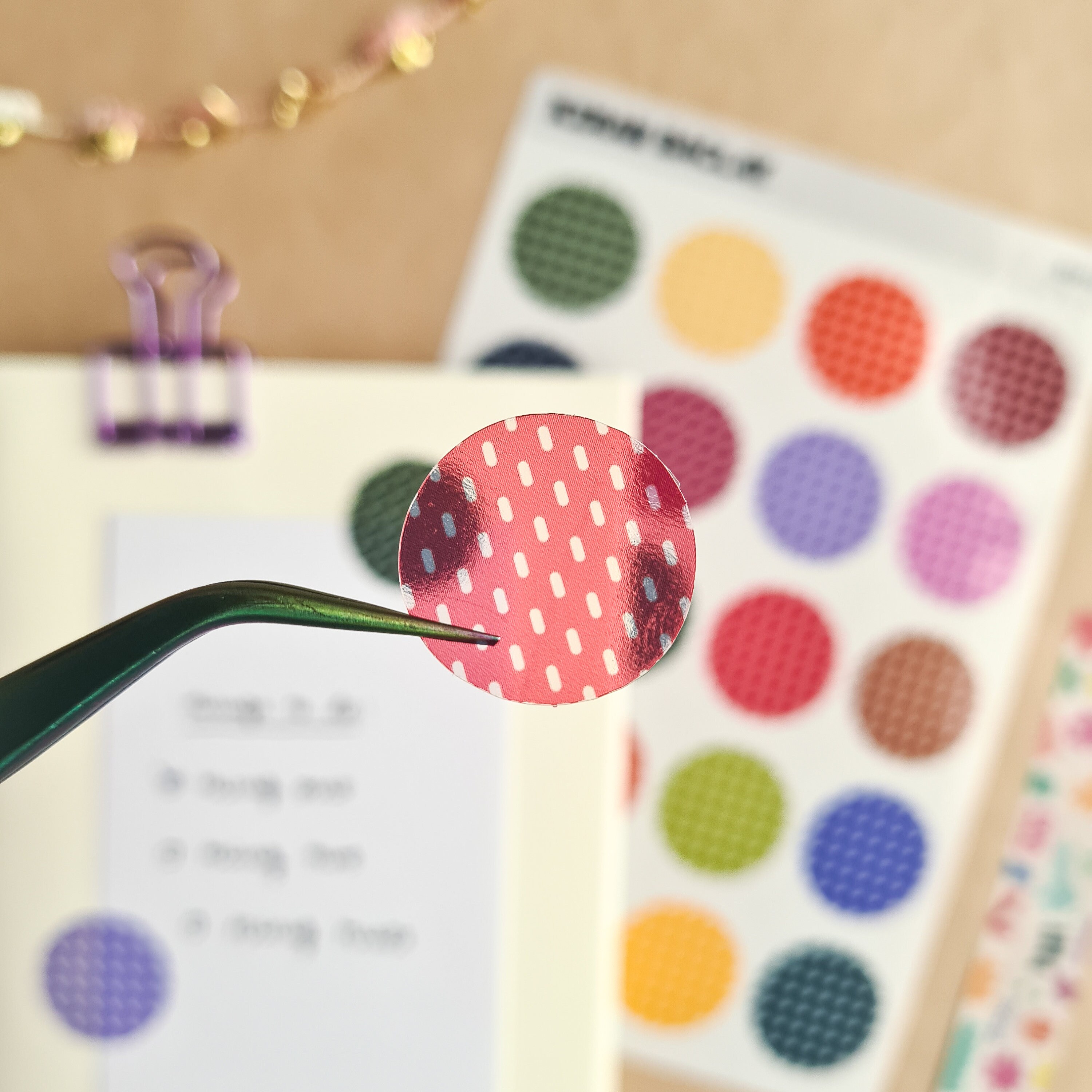 Dashed Line Pattern Circle Stickers Decorative Stickers Bold Colours ...