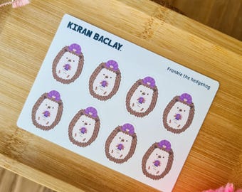 Cute Psychic Hedgehog Stickers | Cute Sticker Sheet | Hedgehog Mini Sticker Sheet | Cute Animal Sticker | Journal Sticker | Cute Stationery