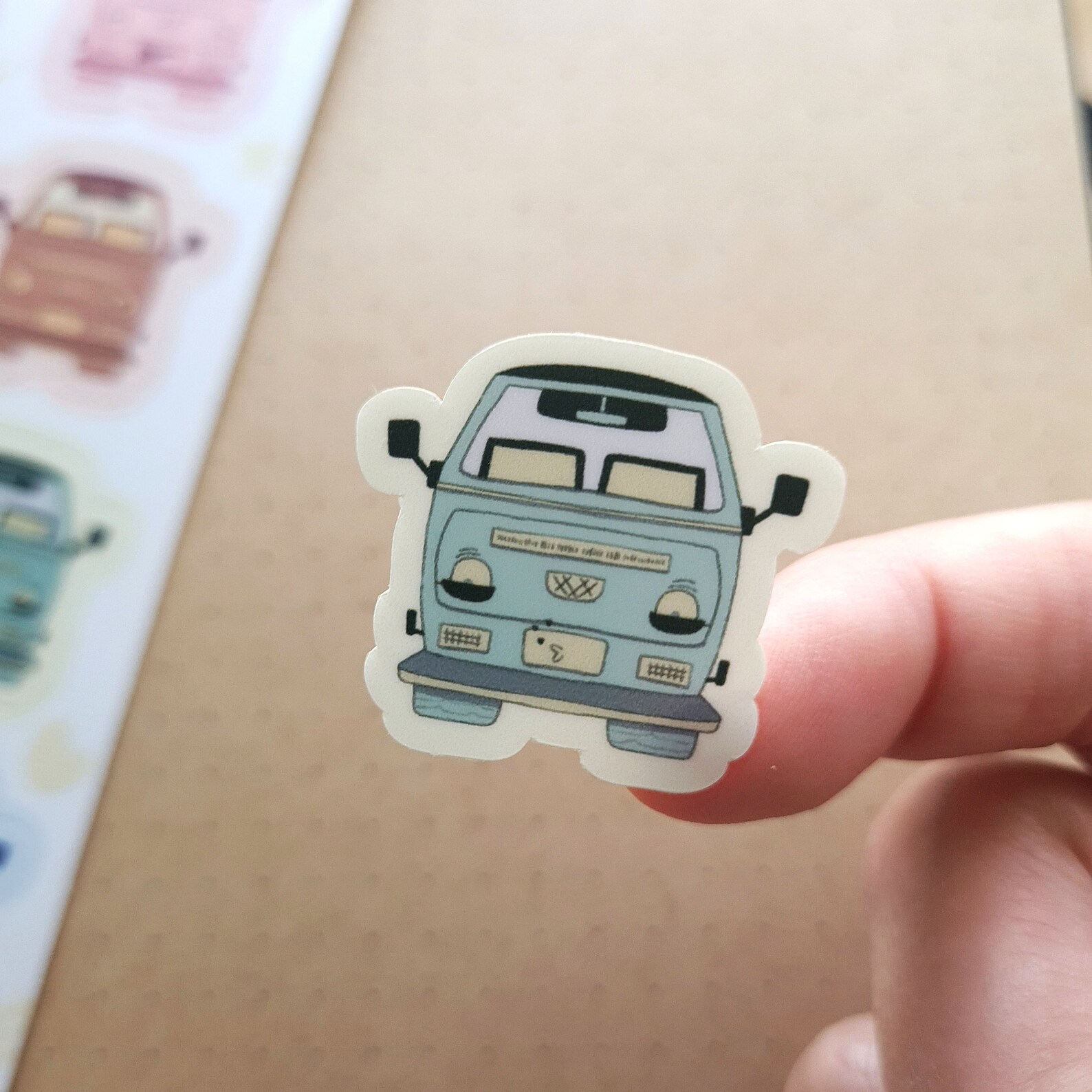 Mini Van Emoji Sticker Sheet Vinyl Stickers Kawaii | Etsy