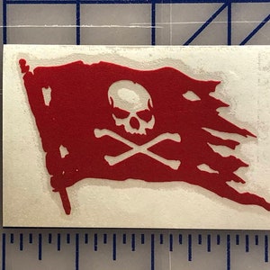 Pirate Flag Sticker Sticker * Meerdere maten en kleuren beschikbaar * Pirate Captain Ship Team Nautische Window Phone Cup Bumper