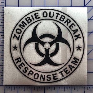 Zombie Response Team Decal Sticker *Multiple sizes and Colors available* Horror Walking Dead Apocalypse Outbreak Car Laptop Locker