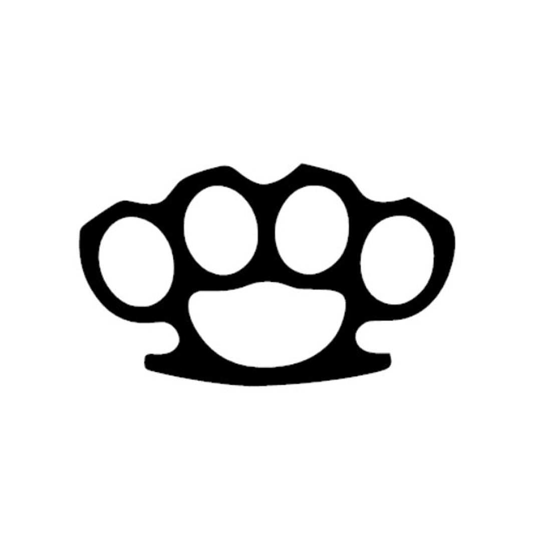 Brass Knuckles Decal Multiple Sizes and Colors Weapon Fight Defense