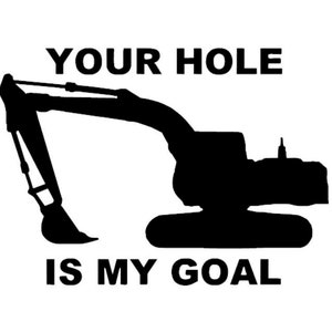 Your Hole is My Goal Decal Sticker *multiple Sizes and Colors Available
