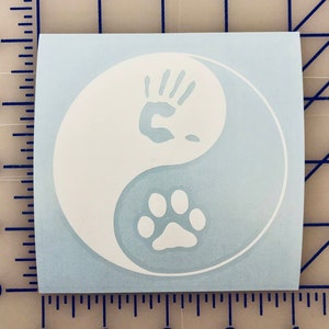 Yin Yang / Ying Yang Decal Sticker *Multiple sizes and Colors available* Car Laptop Locker Window Cup Dog Adopt Rescue Balance Meditate Love