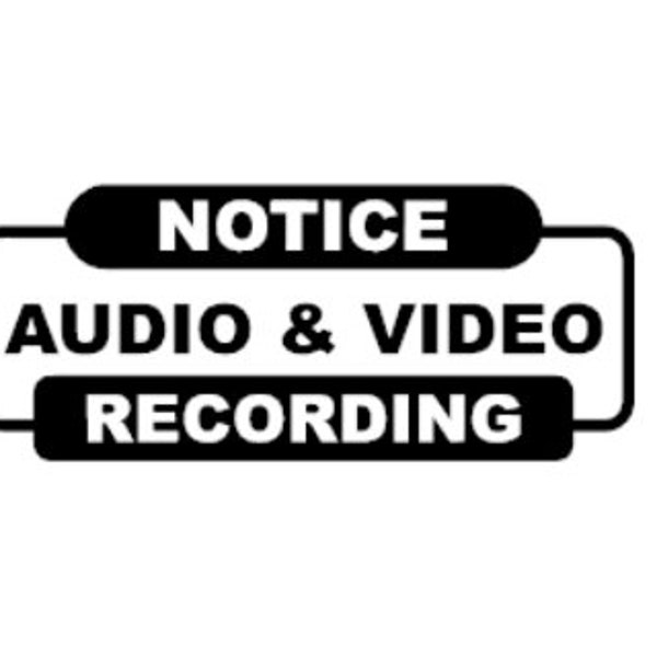 Notice Audio and Video Recording - Decal/Sticker - Multiple Sizes & Colors - Survelliance Security Protection Auto