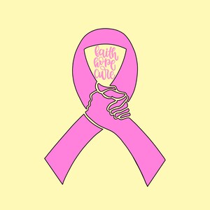 Borstkanker bewustzijn sticker, borstkanker bewustzijn maand