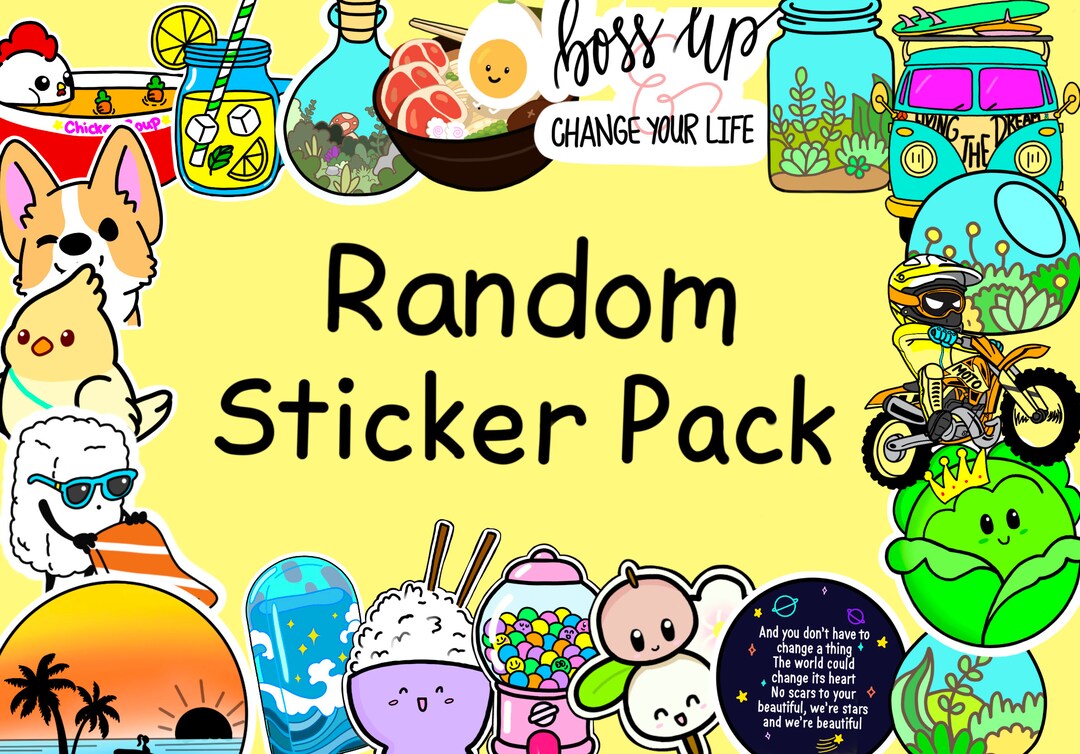 Random Sticker Pack, Cute Stickers, Laptop Stickers, Water Bottle ...