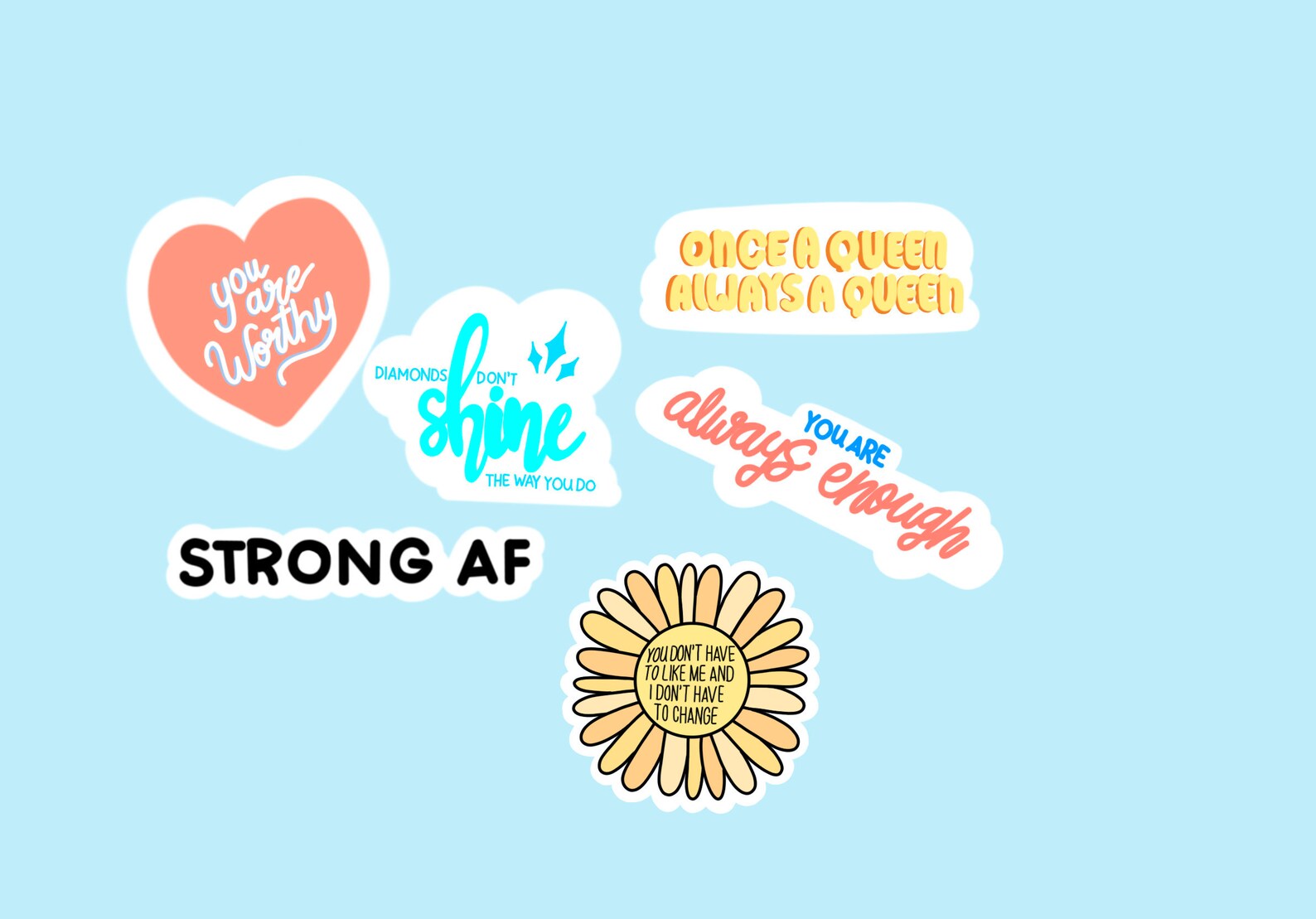 Selflove Stickers, Inspiring Stickers, Empowerment Stickers Etsy