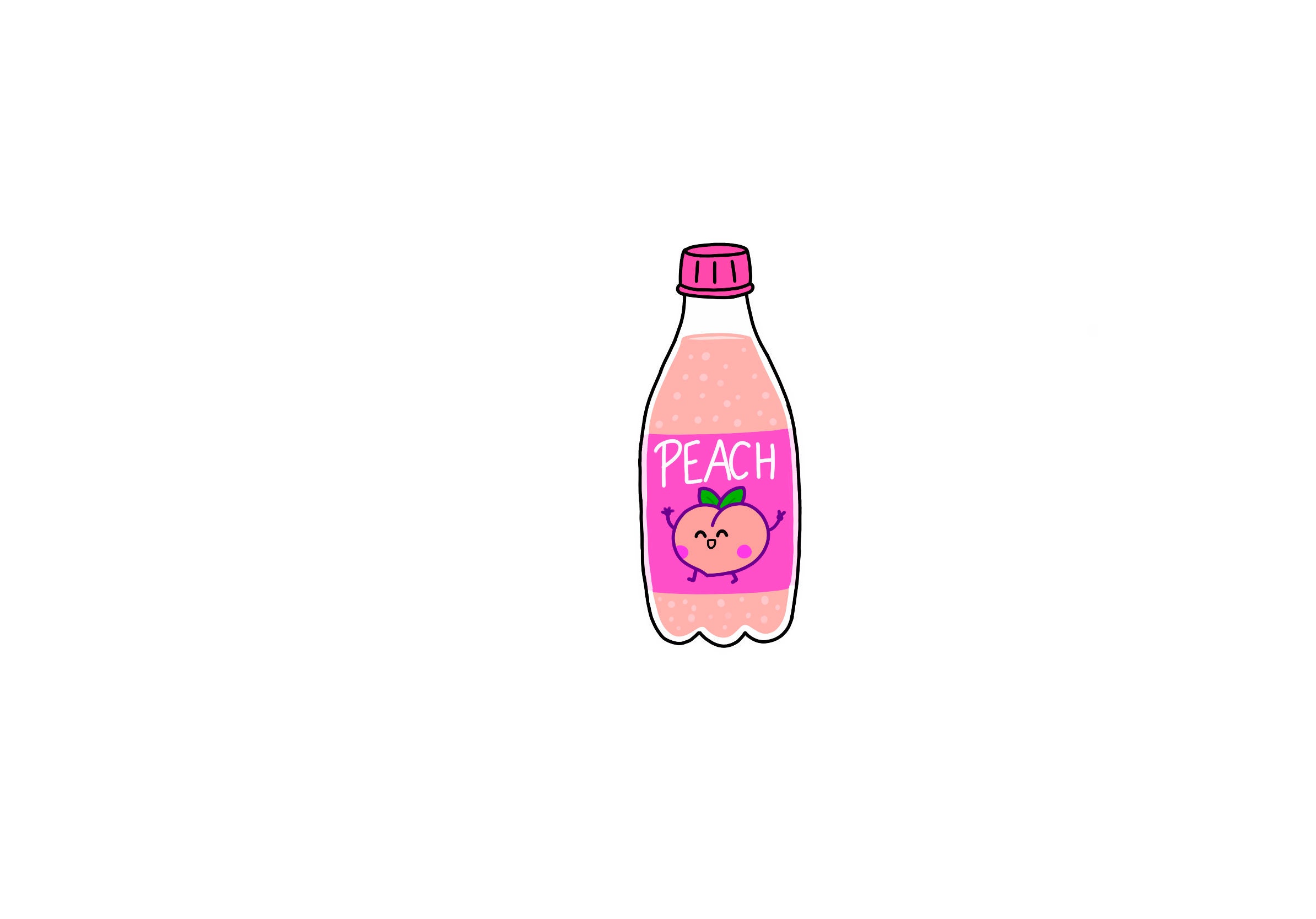Peach Soda Sticker, Soda Sticker - Etsy