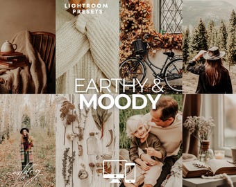Earthy and Moody Lightroom Presets, Warm Rustic Outdoor Filter, Rich Earth Tone Mom Blogger Style, Western