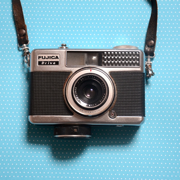 Fujica Drive half-frame film camera with 28mm 2.8 lens Fully Functional