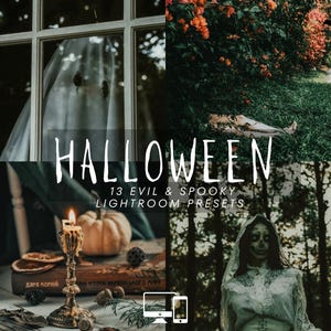 Halloween Lightroom Presets: Dark, Spooky, Gothic Photo Filters (Mobile & Desktop)